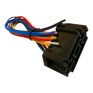 12 Volt Double Socket and Wiring Harness for Single-Pole Double-Throw Relays (SPDT)