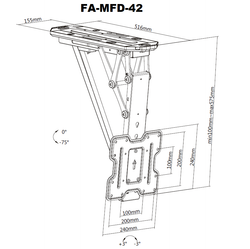 Motorized Flip Down TV Ceiling Mount