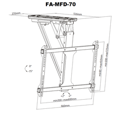 Motorized Flip Down TV Ceiling Mount