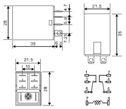 12 Volt Double-Pole Double-Throw Relay