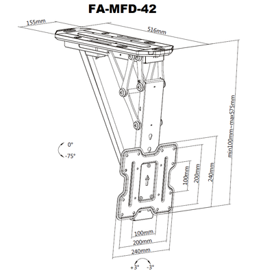 Motorized Flip Down TV Ceiling Mount