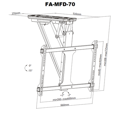 Motorized Flip Down TV Ceiling Mount