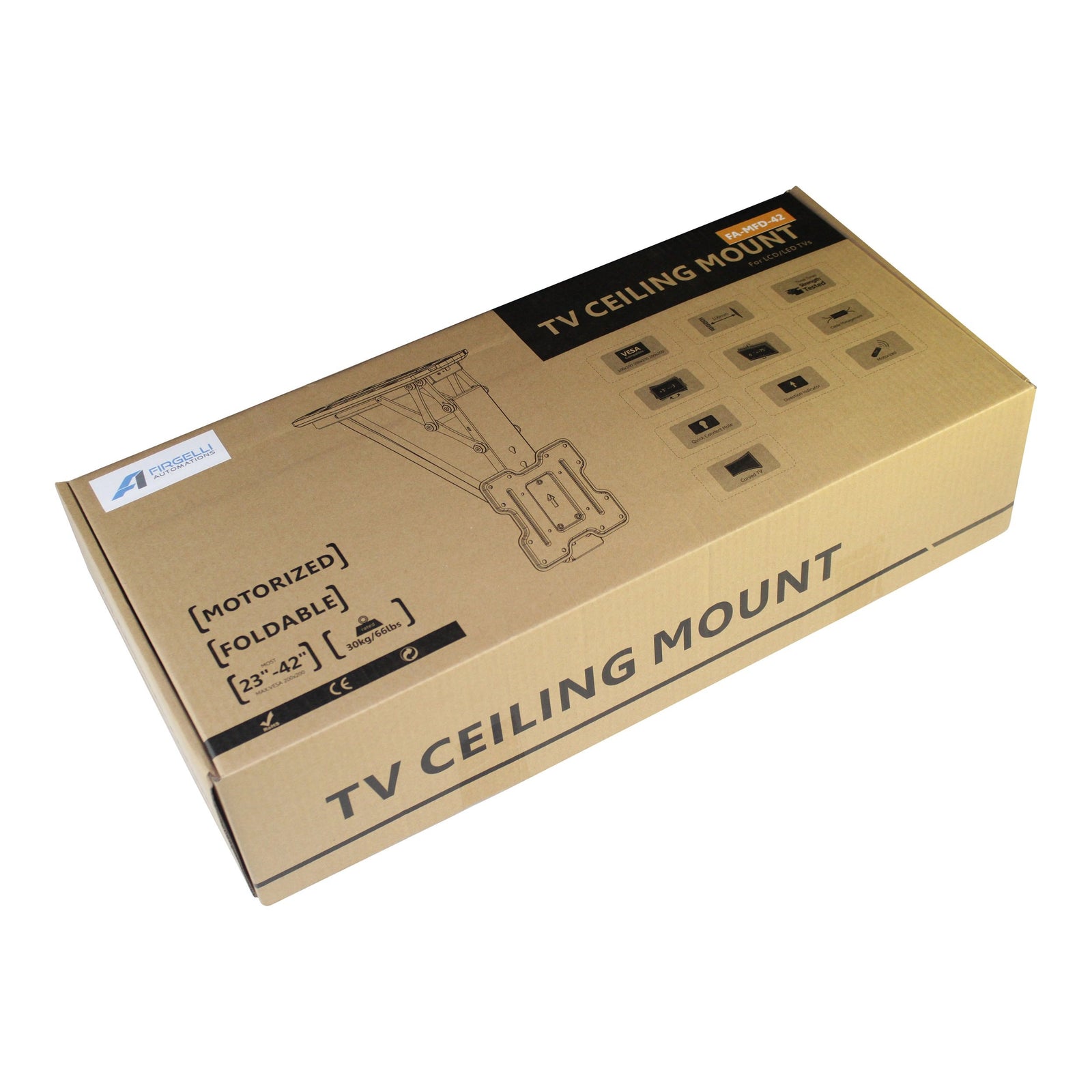 Motorized Flip Down TV Ceiling Mount