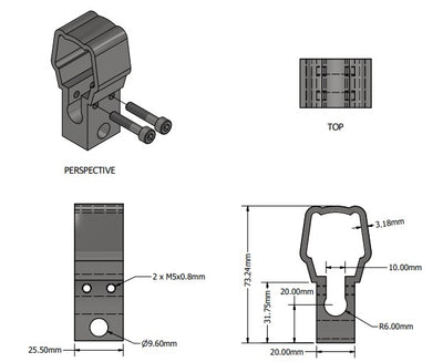 MB6-P Bracket - Premium Linear Actuator Brackets